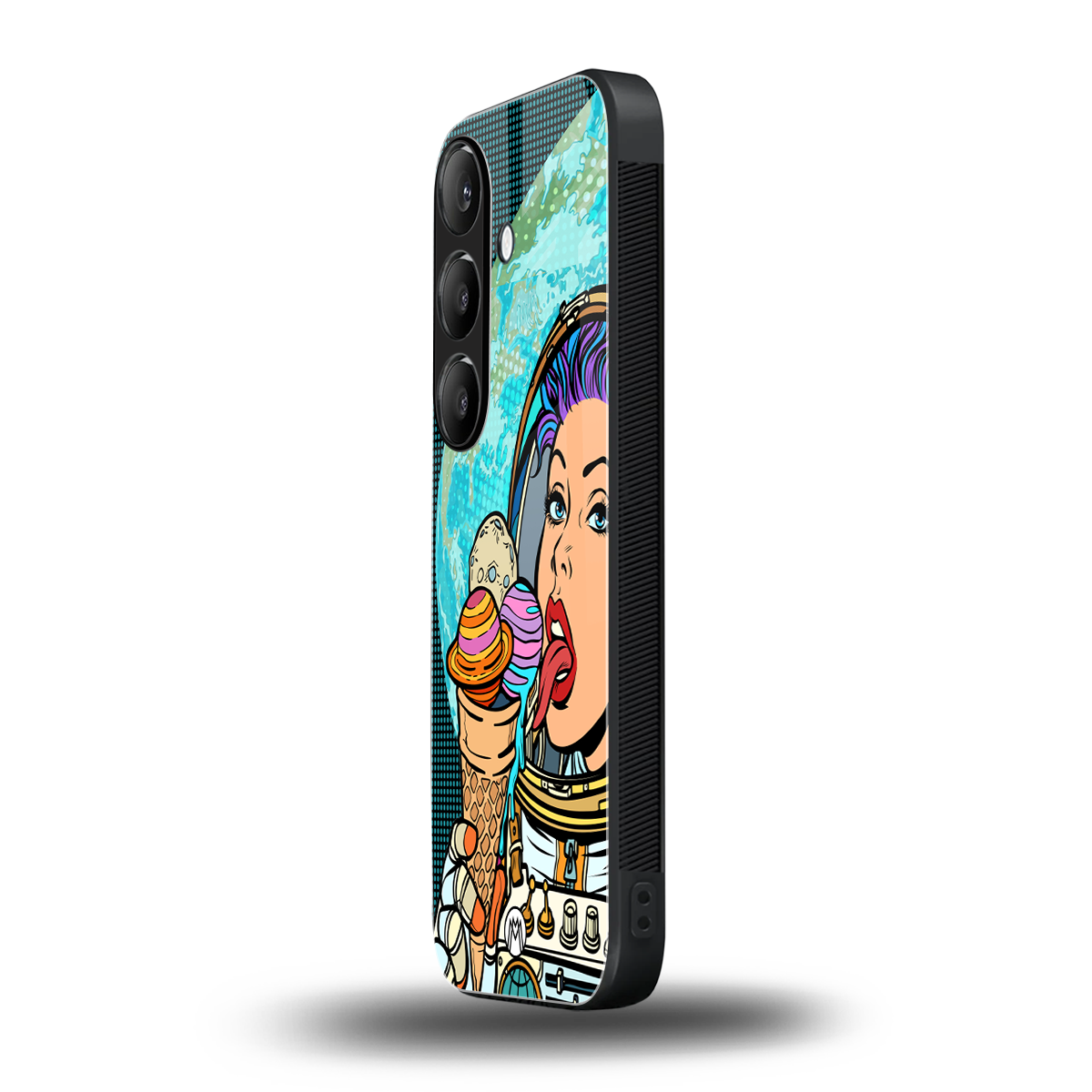dessert space back phone cover | glass case for samsung galaxy s24 fe