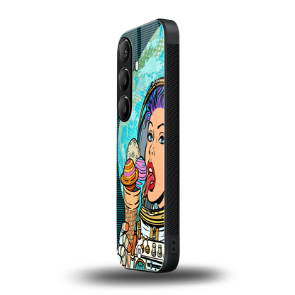 dessert space back phone cover | glass case for samsung galaxy s24 fe