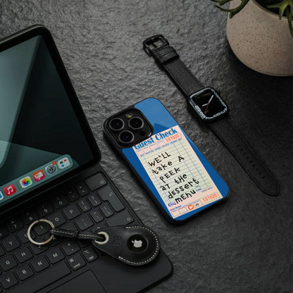 dessert menu back phone cover | glass case for iphone 16