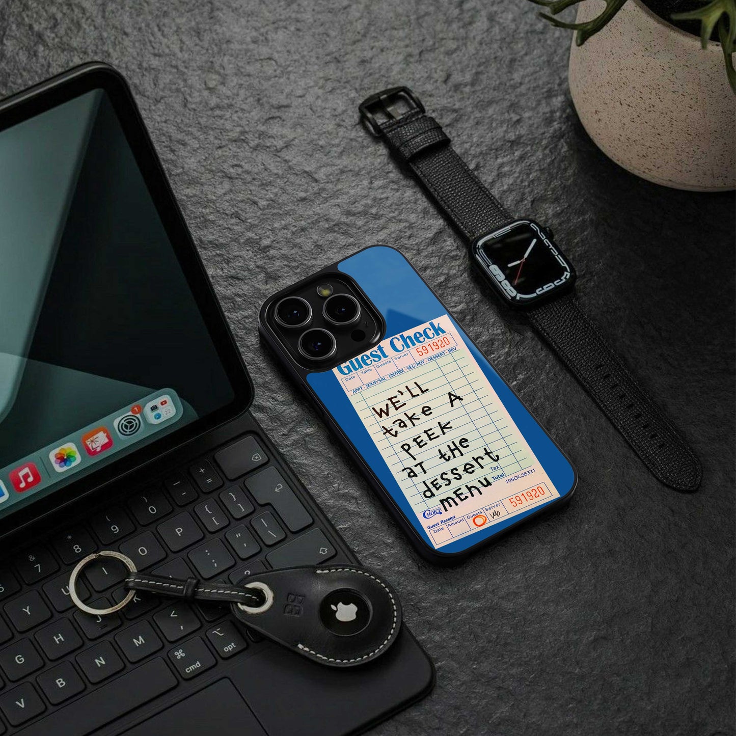 dessert menu back phone cover | glass case for iphone 14