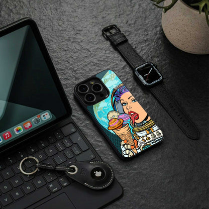 dessert space back phone cover | glass case for samsung galaxy s24 plus