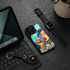 dessert space back phone cover | glass case for iphone 15 pro