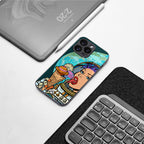 dessert space back phone cover | glass case for iphone 16 pro
