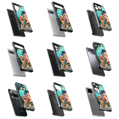 Durable Glass Back Mobile Case for iPhone, Samsung, OnePlus, Google Pixel, Redmi, Vivo, Oppo