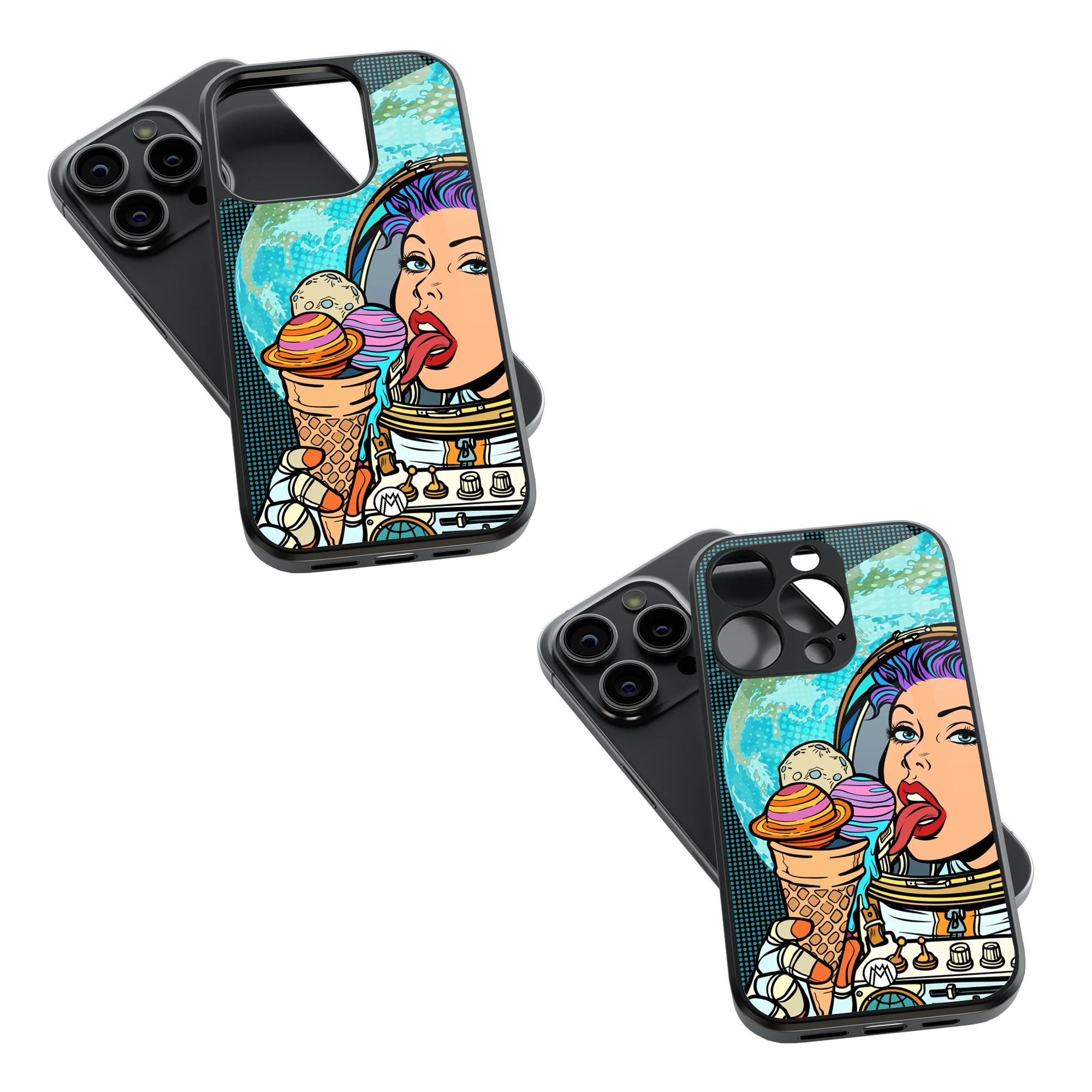 Trendy Glass Back Mobile Case for iPhone, Samsung, Redmi, OnePlus, Google Pixel, Motorola