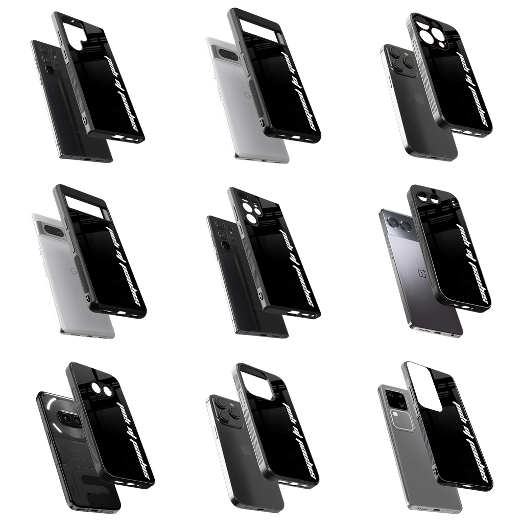 Durable Glass Back Mobile Case for iPhone, Samsung, OnePlus, Google Pixel, Redmi, Vivo, Oppo