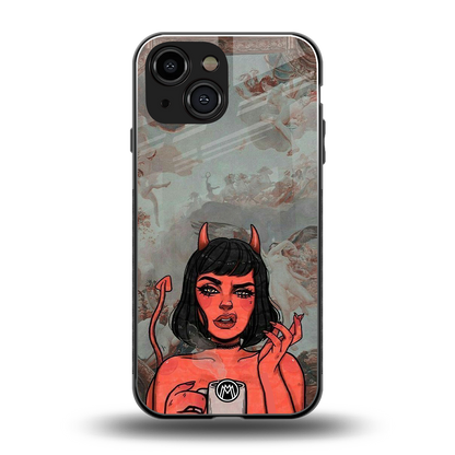 devil buys mymerchandize back phone cover | glass case for iphone 13 mini
