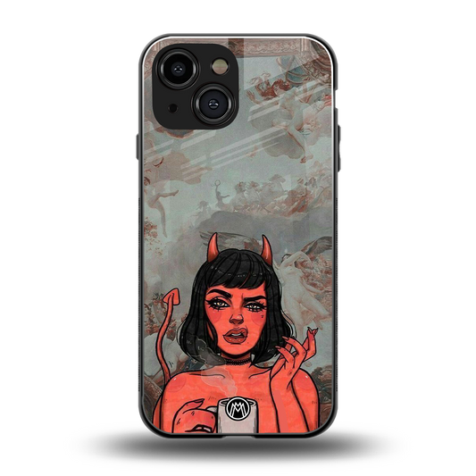 devil buys mymerchandize back phone cover | glass case for iphone 13 mini