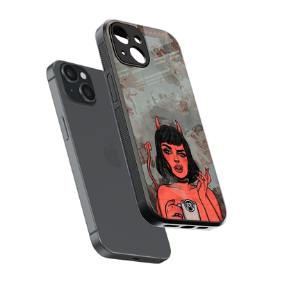 devil buys mymerchandize back phone cover | glass case for iphone 13 mini