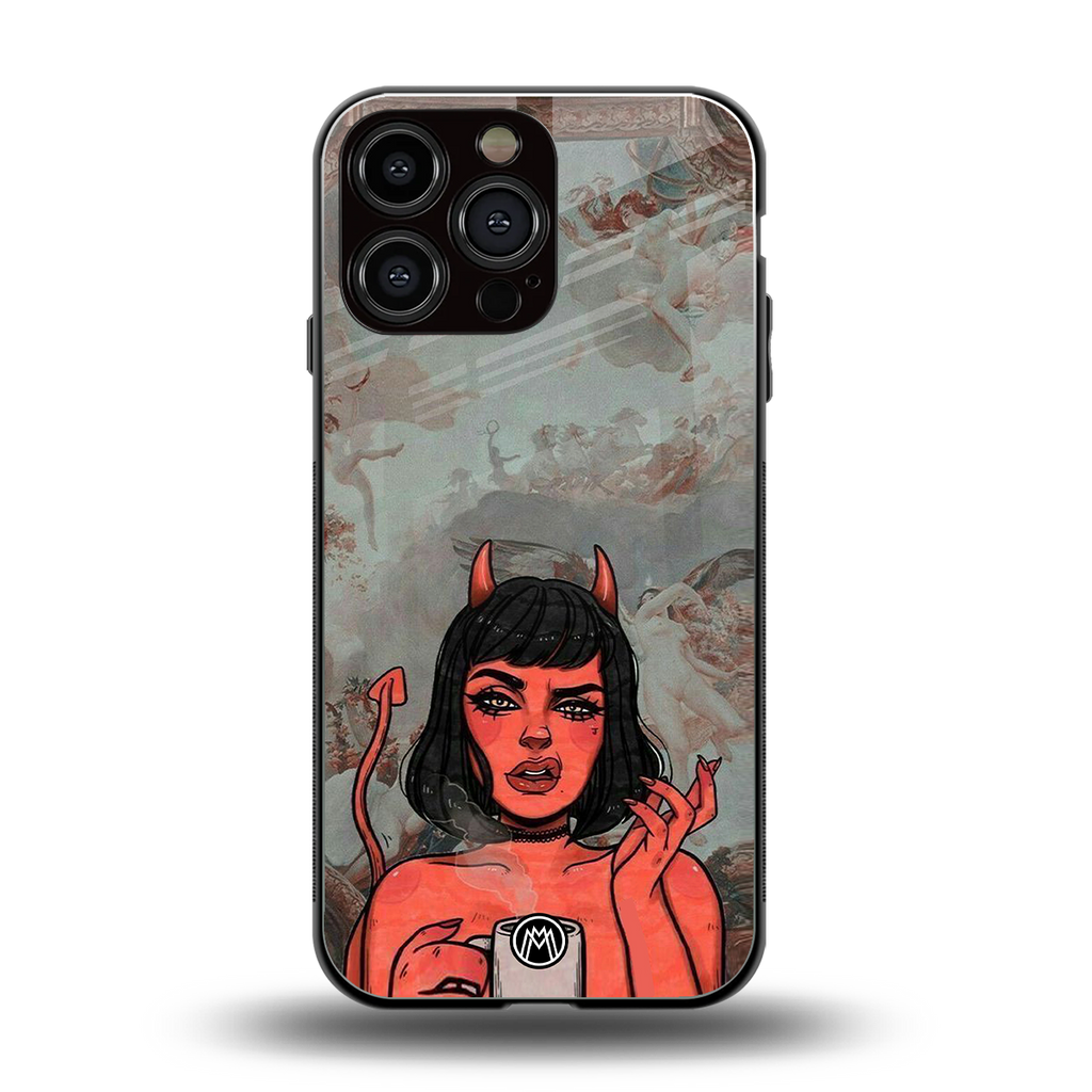 devil buys mymerchandize back phone cover | glass case for iphone 13 pro max