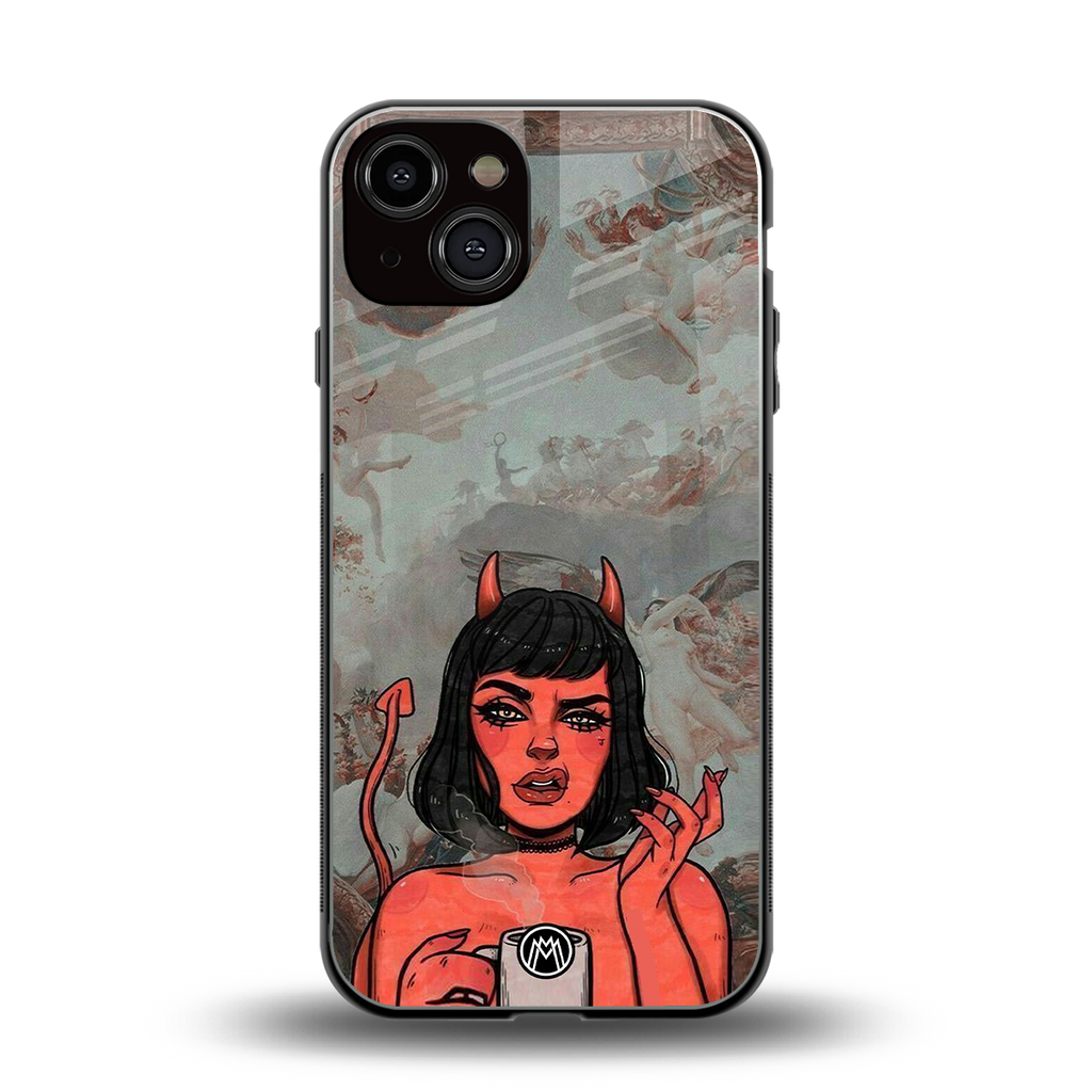 devil buys mymerchandize back phone cover | glass case for iphone 13
