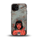 devil buys mymerchandize back phone cover | glass case for iphone 13