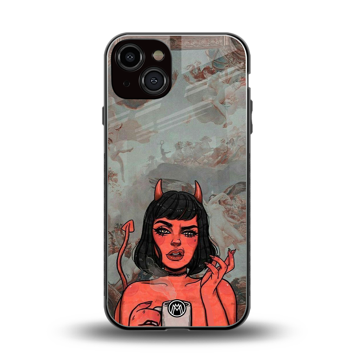 devil buys mymerchandize back phone cover | glass case for iphone 13