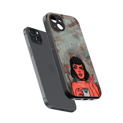 devil buys mymerchandize back phone cover | glass case for iphone 14 plus