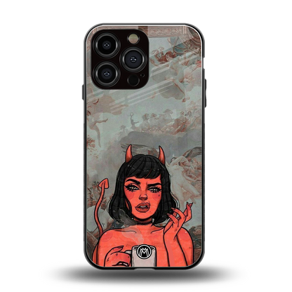 devil buys mymerchandize back phone cover | glass case for iphone 14 pro max