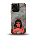 devil buys mymerchandize back phone cover | glass case for iphone 15 pro