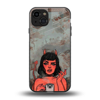 devil buys mymerchandize back phone cover | glass case for iphone 15