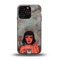 devil buys mymerchandize back phone cover | glass case for iphone 16 pro
