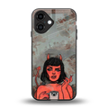 devil buys mymerchandize back phone cover | glass case for iphone 16