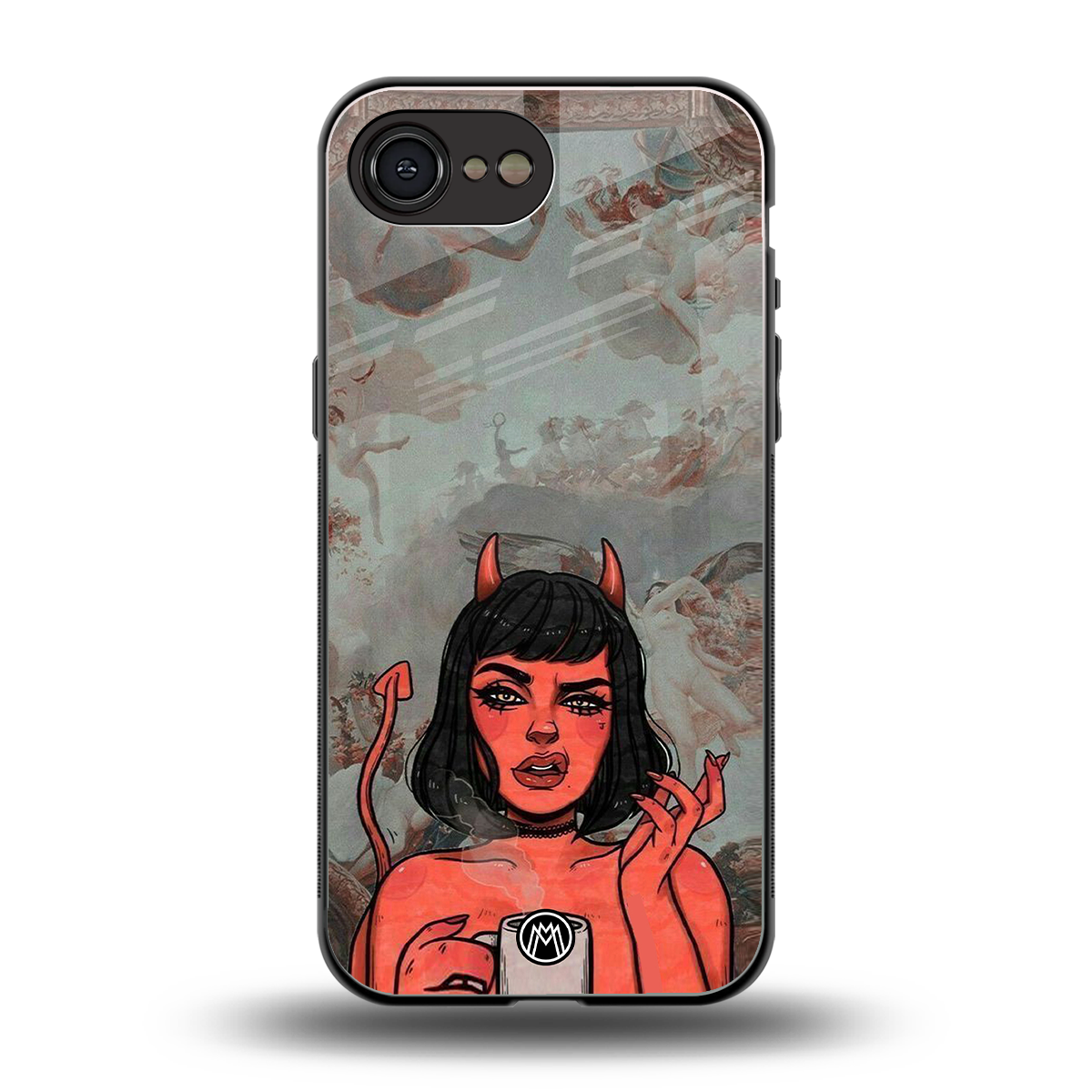 devil buys mymerchandize back phone cover | glass case for iphone 16e