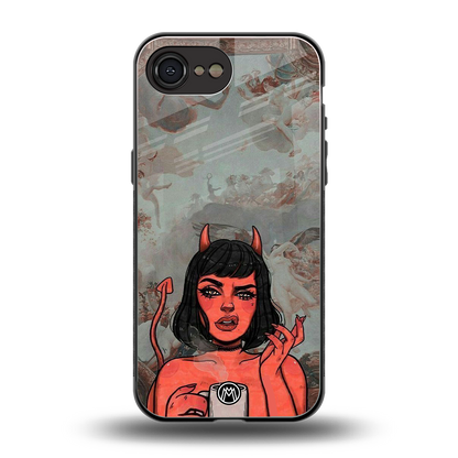 devil buys mymerchandize back phone cover | glass case for iphone 16e