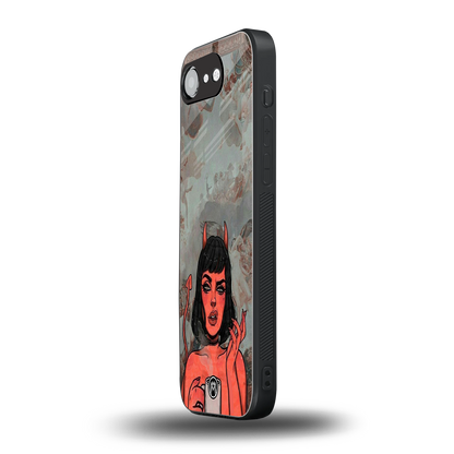 devil buys mymerchandize back phone cover | glass case for iphone 16e