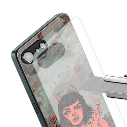 devil buys mymerchandize back phone cover | glass case for iphone 16e