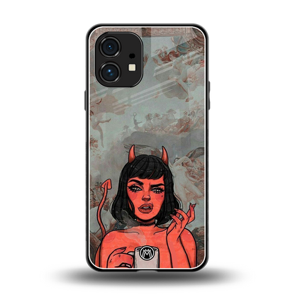 devil buys mymerchandize back phone cover | glass case for nothing phone 1
