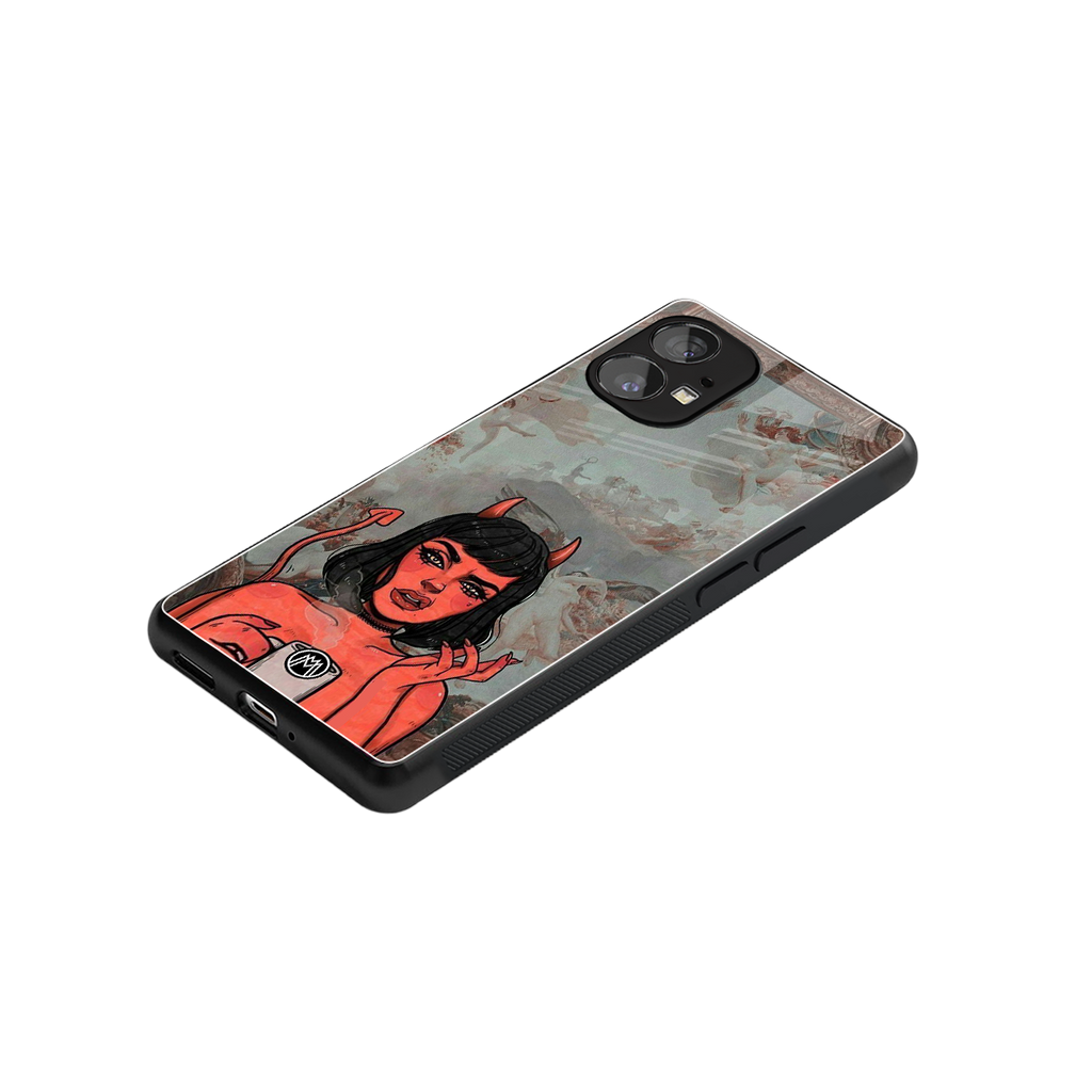 devil buys mymerchandize back phone cover | glass case for nothing phone 1