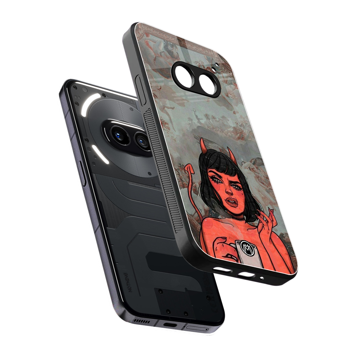 devil buys mymerchandize back phone cover | glass case for nothing phone 2a
