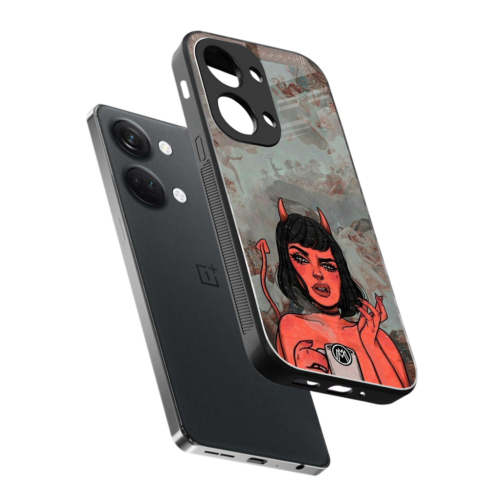 devil buys mymerchandize back phone cover | glass case for oneplus nord 3