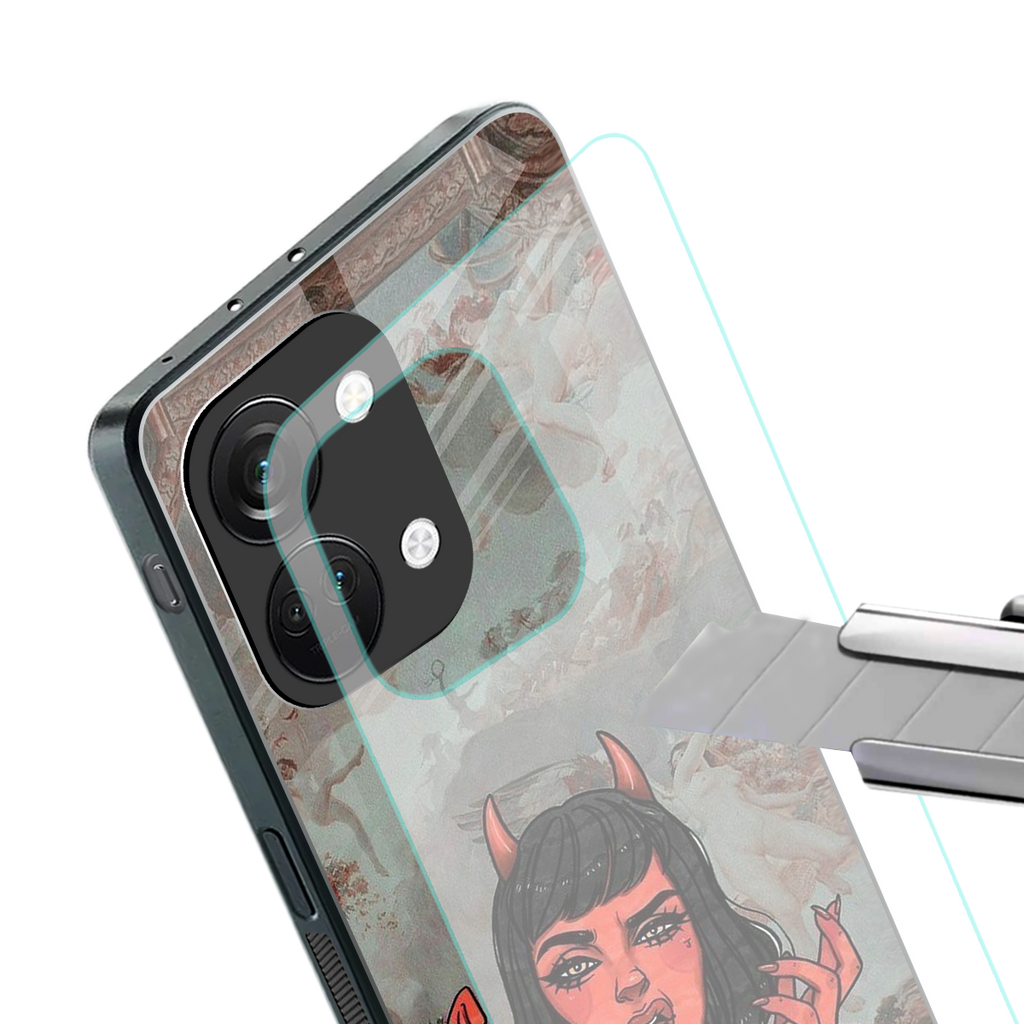 devil buys mymerchandize back phone cover | glass case for oneplus nord 3