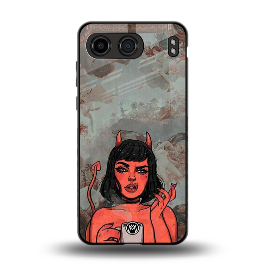 devil buys mymerchandize back phone cover | glass case for oneplus nord 4