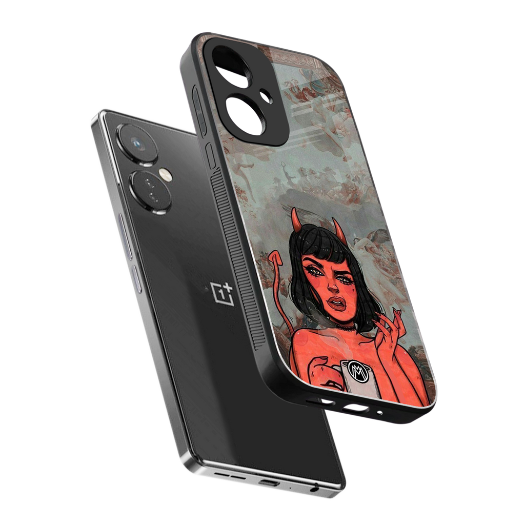 devil buys mymerchandize back phone cover | glass case for oneplus nord ce 3