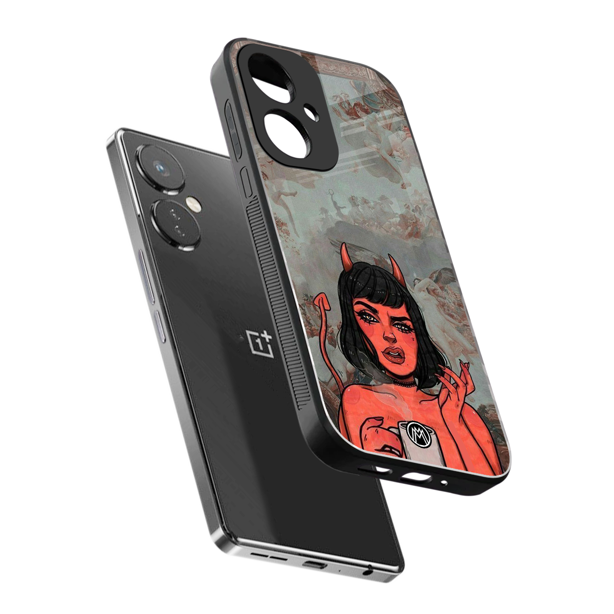 devil buys mymerchandize back phone cover | glass case for oneplus nord ce 3