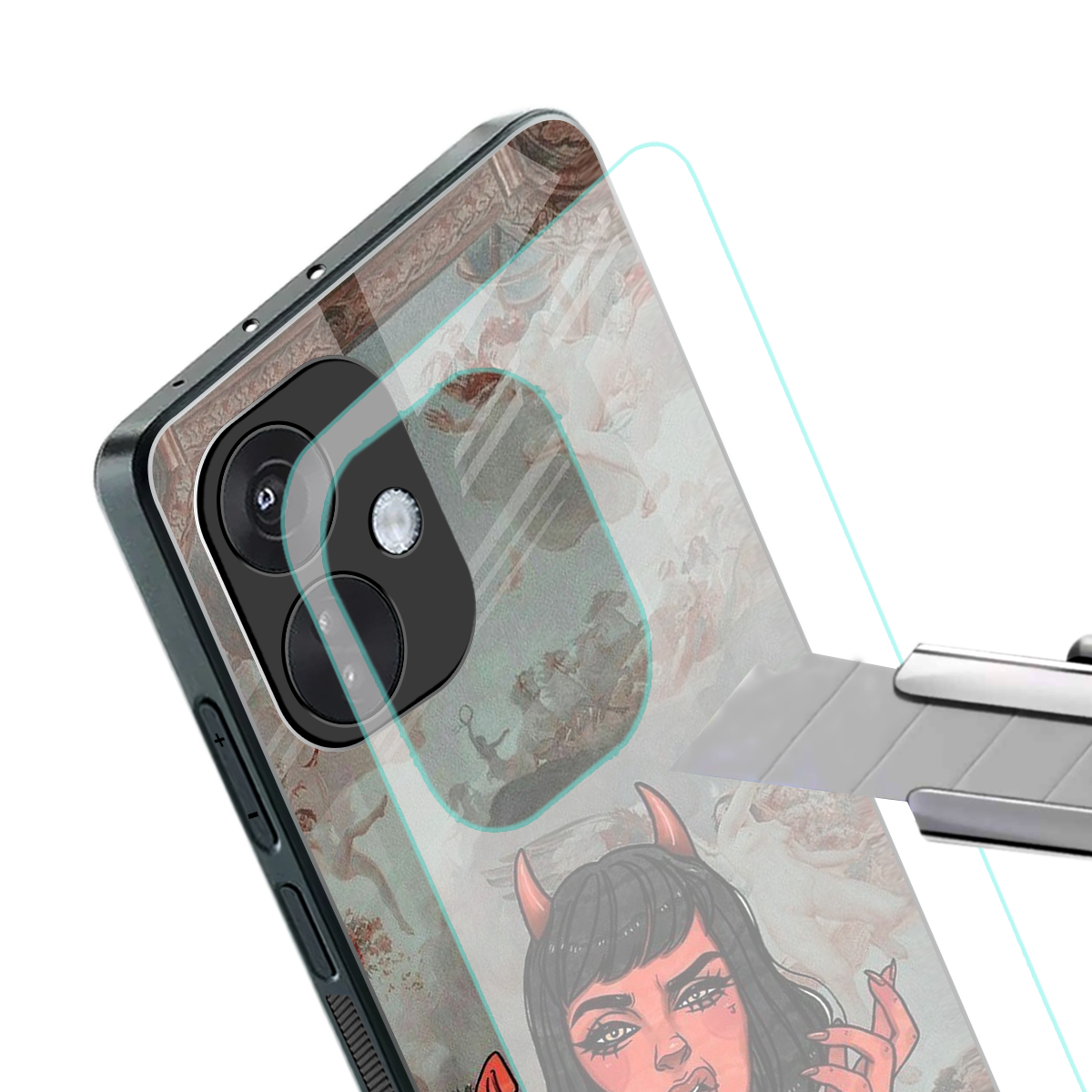 devil buys mymerchandize back phone cover | glass case for oneplus nord ce 3