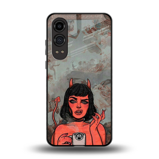 devil buys mymerchandize back phone cover | glass case for oneplus nord ce 4 lite