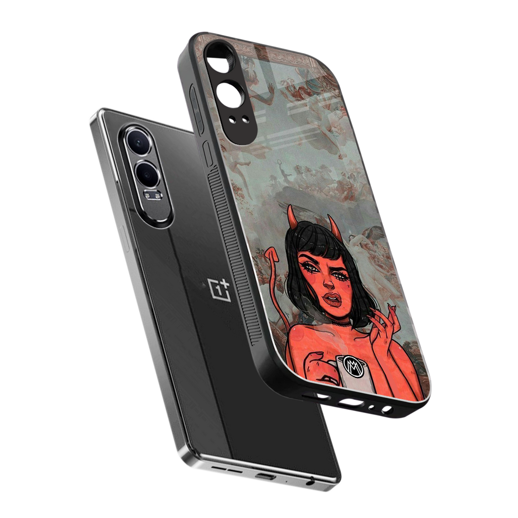 devil buys mymerchandize back phone cover | glass case for oneplus nord ce 4 lite