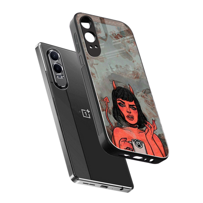 devil buys mymerchandize back phone cover | glass case for oneplus nord ce 4 lite