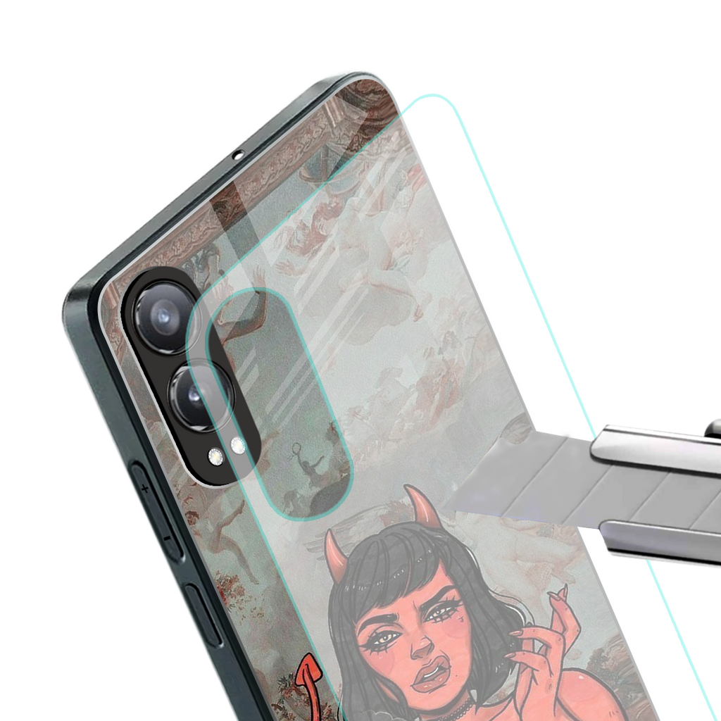 devil buys mymerchandize back phone cover | glass case for oneplus nord ce 4 lite