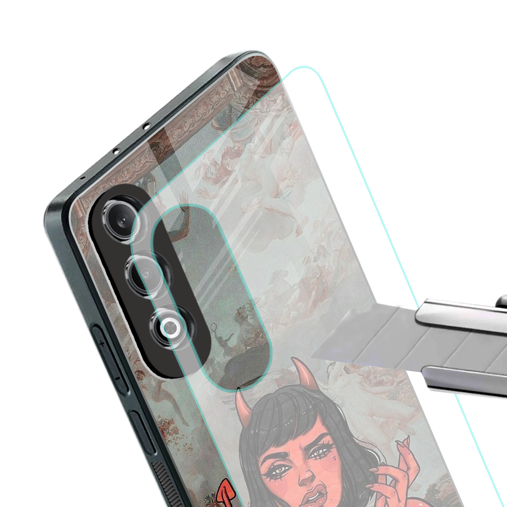 devil buys mymerchandize back phone cover | glass case for oneplus nord ce 4