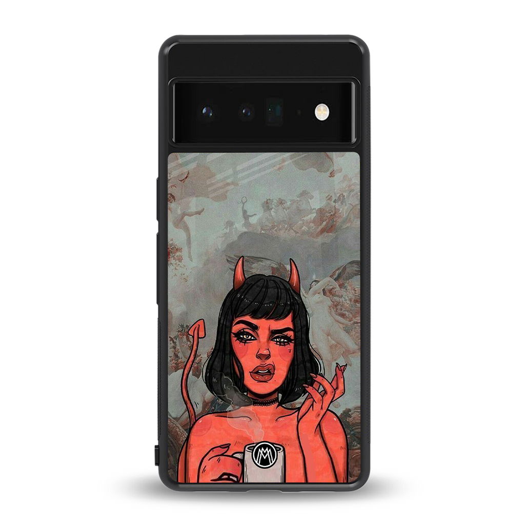 devil buys mymerchandize back phone cover | glass case for google pixel 6 pro