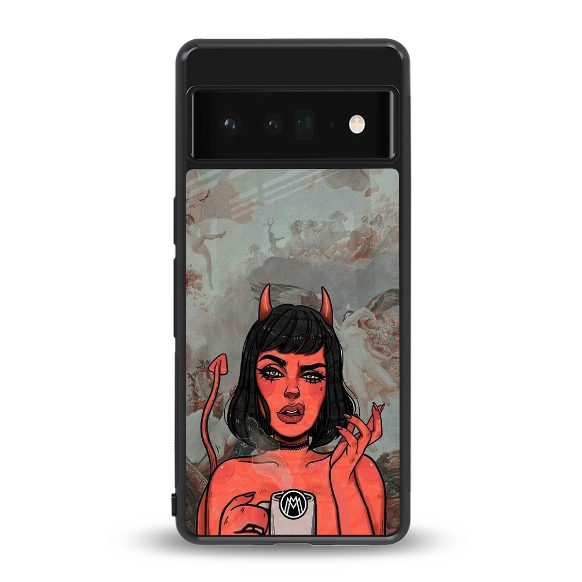 devil buys mymerchandize back phone cover | glass case for google pixel 6 pro