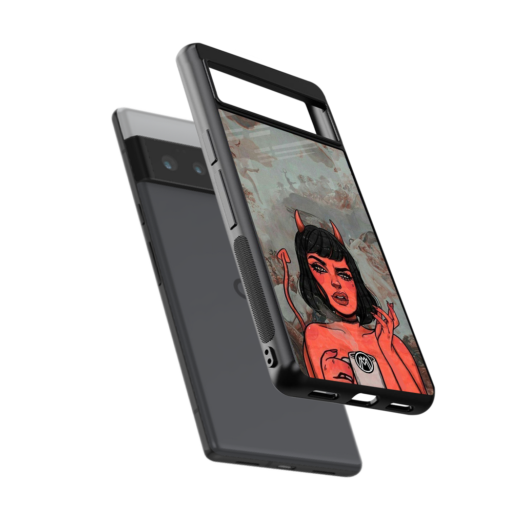 devil buys mymerchandize back phone cover | glass case for google pixel 6 pro