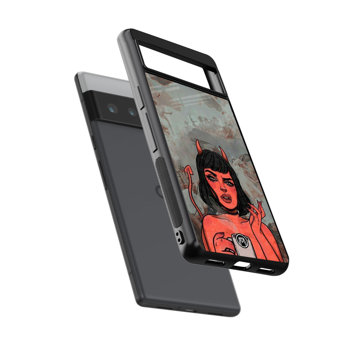devil buys mymerchandize back phone cover | glass case for google pixel 6 pro