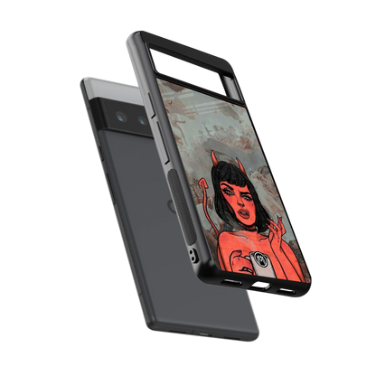 devil buys mymerchandize back phone cover | glass case for google pixel 6 pro