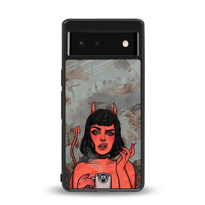 devil buys mymerchandize back phone cover | glass case for Google Pixel 6A