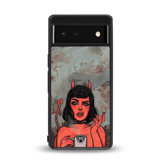 devil buys mymerchandize back phone cover | glass case for Google Pixel 6A