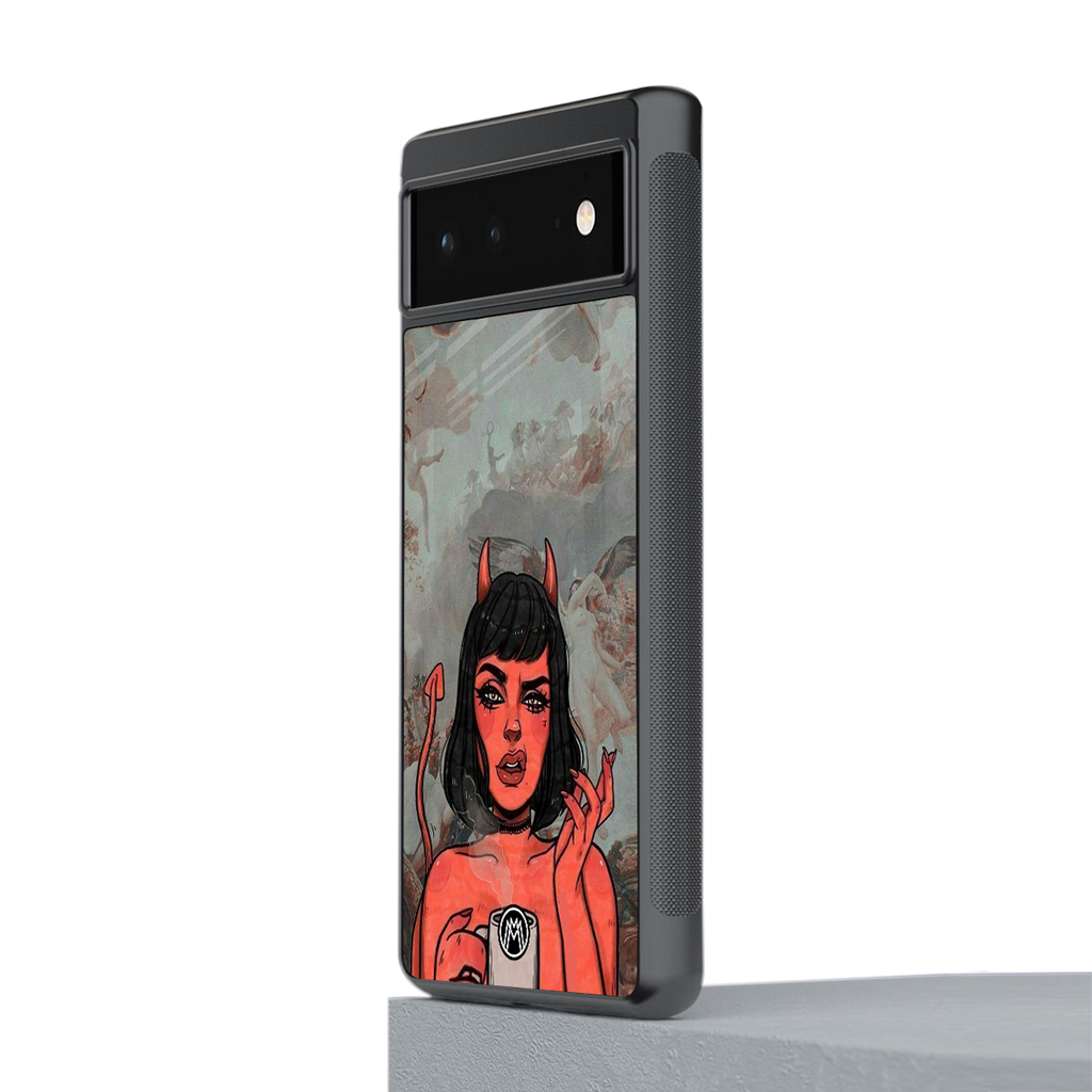 devil buys mymerchandize back phone cover | glass case for google pixel 6