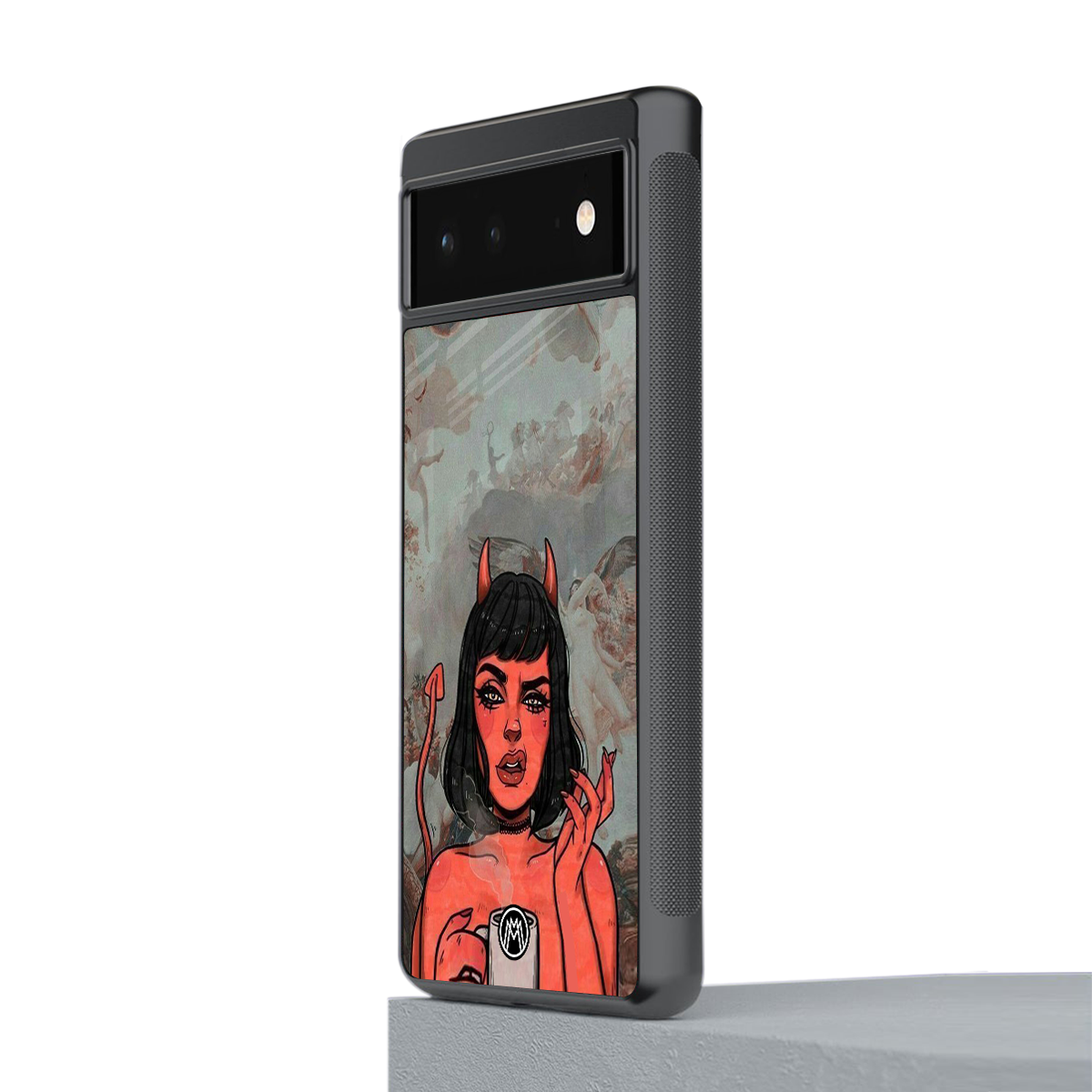 devil buys mymerchandize back phone cover | glass case for Google Pixel 6A